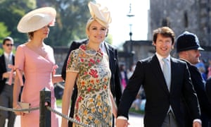 James Blunt (right) and Sofia Wellesley arrive at St Georgeâ€™s Chapel