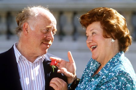 Clive Swift as Richard and Patricia Routledge in Keeping Up Appearances.