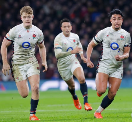 Fin Smith (left) and Marcus Smith offer England a wealth of attacking talent from the fly-half position