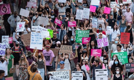 Marjorie Taylor Greene escalates threat to oust Mike Johnson over Ukraine aid – live A pro-choice rally in Tucson, Arizona, in 2022.