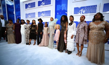 Beyonce and mothers of men killed by police attend the 2016 MTV Video Music Awards in New York City. 