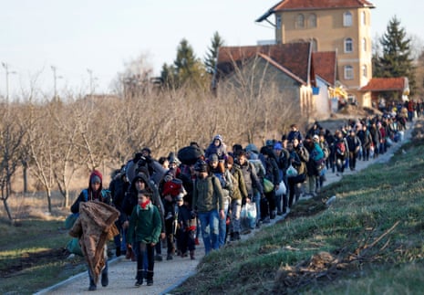 Migrants protest in Serbia