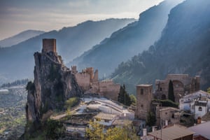 Castle La Iruela located in the Sierra de Cazorla in the region of Andalusia, Spain.