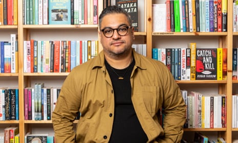 ‘ I don’t believe in the writer as the strong, silent type’ … Nikesh Shukla, at the StorySmith Bookshop in Bristol.