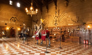The Great Hall has a fantastic display of armours and weapons.