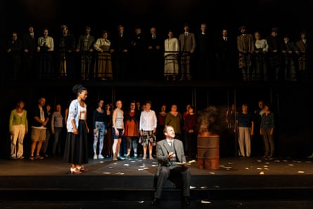 Amelia Donkor and Jardine, in the foreground, with the community cast.