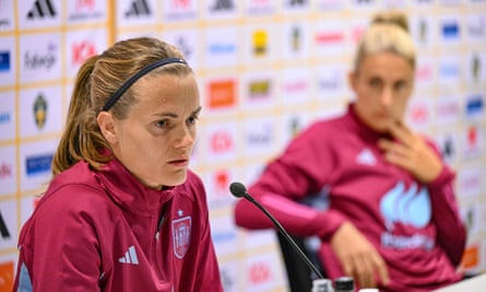 Irene Paredes and Alexia Putellas address a press conference in Gothenburg before the Nations League match against Sweden