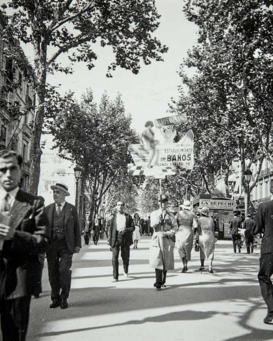 Las Ramblas Barcelone en 1933.