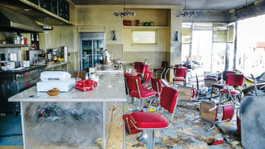 A wrecked diner, Ford Ranch, New Mexico (from the film Thor)