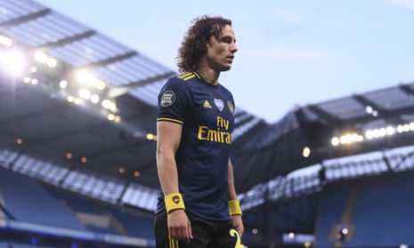 David Luiz endured a disastrous cameo appearance against Manchester City that culminated in a red card.