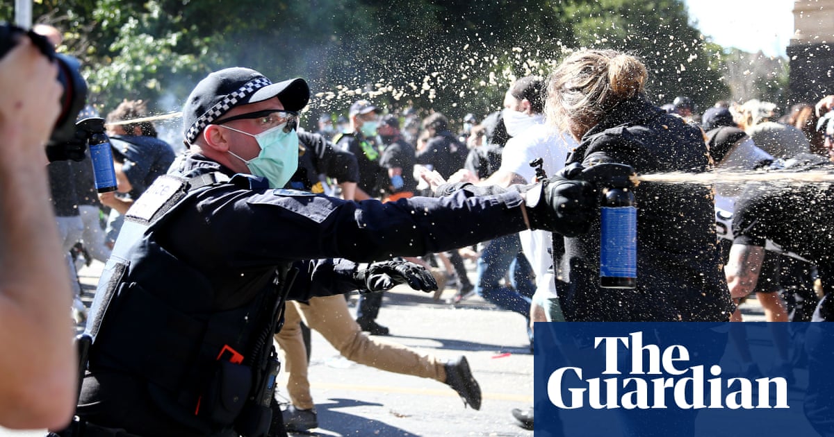 Australia anti-lockdown rallies: protesters violently clash with police in Melbourne