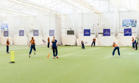 Action from the 2023 Girls U13 Schools Cricket Finals at Lord’s indoor cricket centre in May.