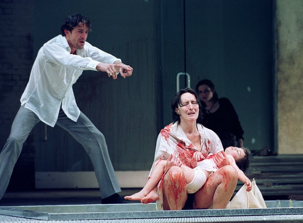 Jonathan Cake and Fiona Shaw in Medea.