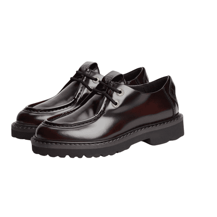 Archive Leather Cleat Derby Shoes burgundy velvet Tommy Hilfiger