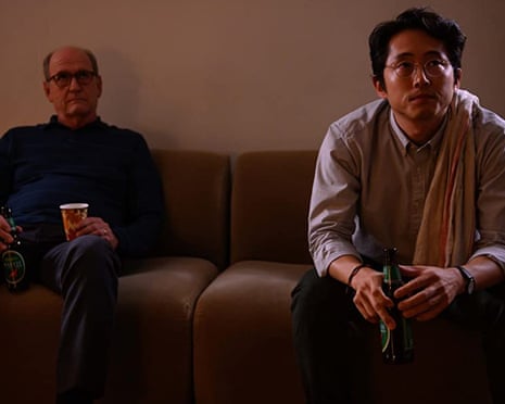 Richard Jenkins and Steven Yeun in The Humans