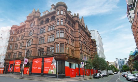 Exterior with work going on at The George Best Hotel, Belfast