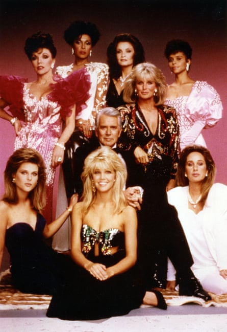 The cast of Dynasty, the long-running 80s soap about an oil-rich family, starring Joan Collins