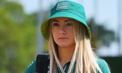 F1 Grand Prix of Singapore - Practice<br>SINGAPORE, SINGAPORE - SEPTEMBER 15: Jessica Hawkins of Great Britain and Aston Martin F1 Team walks in the Paddock prior to practice ahead of the F1 Grand Prix of Singapore at Marina Bay Street Circuit on September 15, 2023 in Singapore, Singapore. (Photo by Clive Mason/Getty Images)