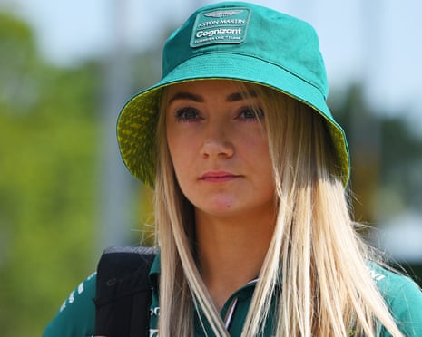 F1 Grand Prix of Singapore - Practice<br>SINGAPORE, SINGAPORE - SEPTEMBER 15: Jessica Hawkins of Great Britain and Aston Martin F1 Team walks in the Paddock prior to practice ahead of the F1 Grand Prix of Singapore at Marina Bay Street Circuit on September 15, 2023 in Singapore, Singapore. (Photo by Clive Mason/Getty Images)