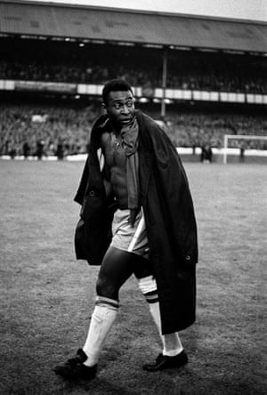 An injured Pelé trudges off Goodison Park as Brazil lose to Portugal 3-1 in the World Cup