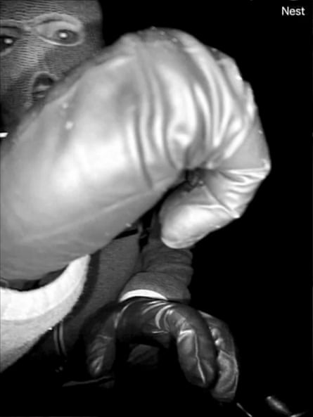 a man holding lights