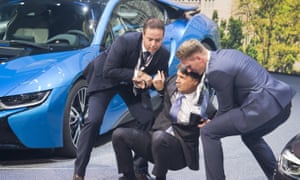 BMW staff help Harald Krüger to his feet.