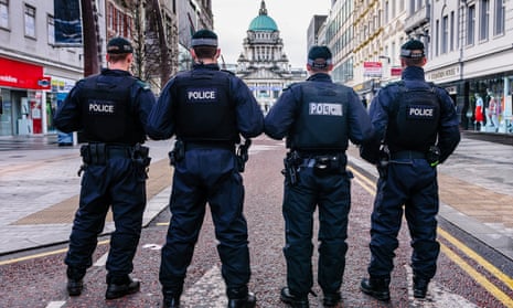 Police Service of Northern Ireland officers in Belfast.