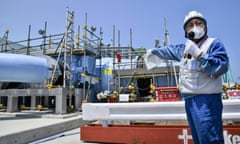 A Tepco employee at Fukushima Daiichi nuclear power plant.