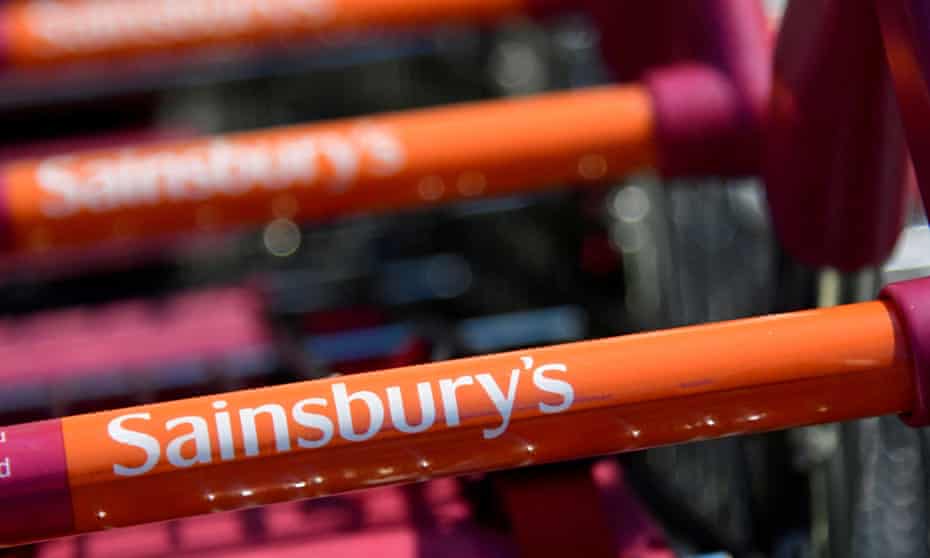 Sainsbury’s trolleys in close-up