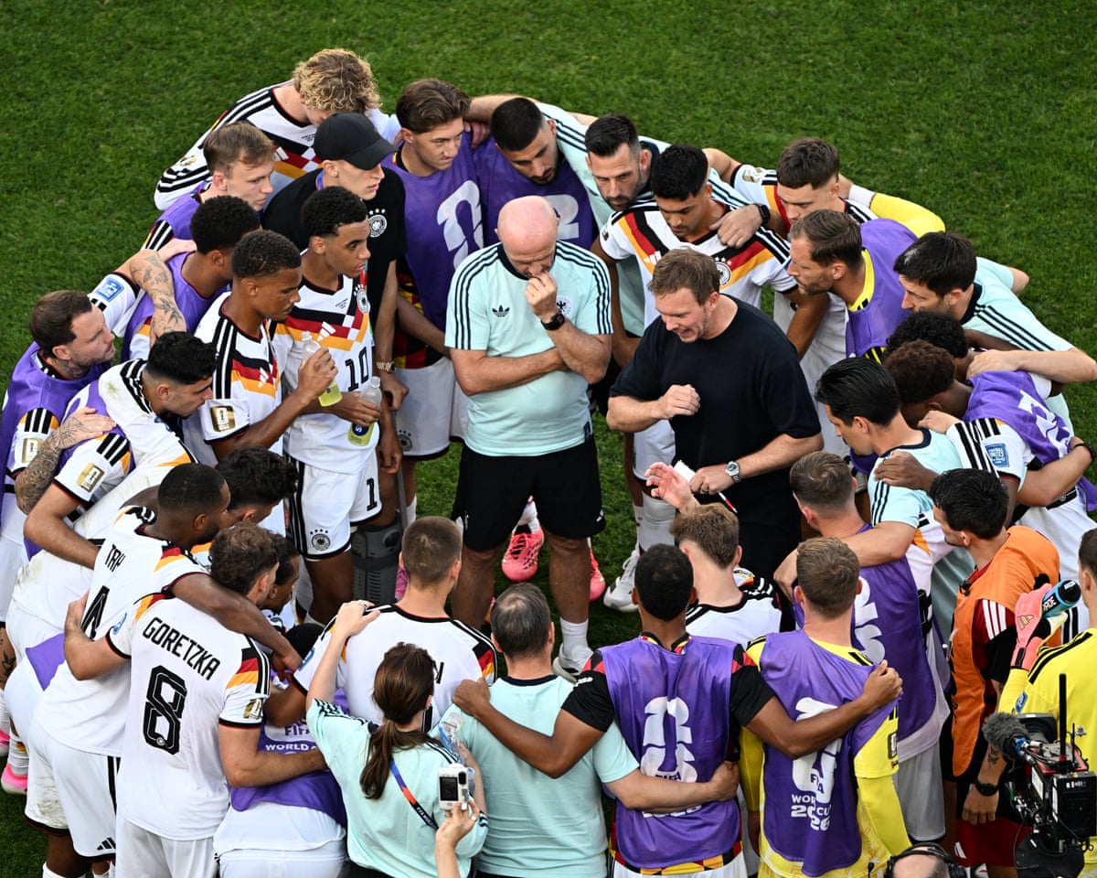 Julian Nagelsmann addresses Germany's players at the 2026 World Cup before leaving the national-team role
