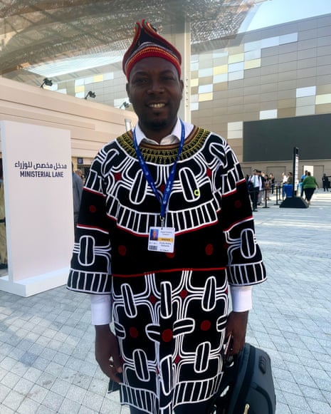 Sunday Geofrey Mbafoambe, a climate justice advocate from Cameroon