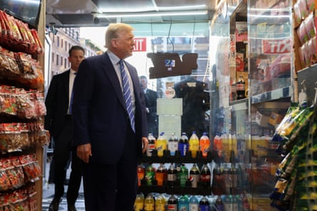 Trump inside a bodega