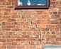 step cracking to brickwork of a brick house caused by subsidenceF208HC step cracking to brickwork of a brick house caused by subsidence