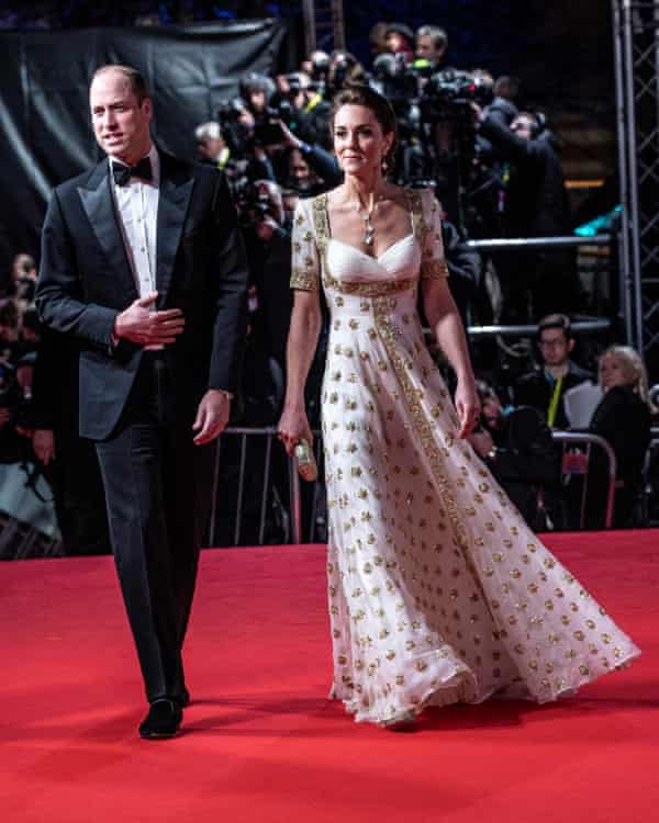 The Duke and Duchess of Cambridge on the red carpet in 2020.