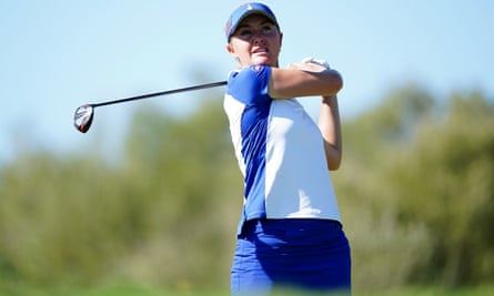 Charley Hull in action on day two