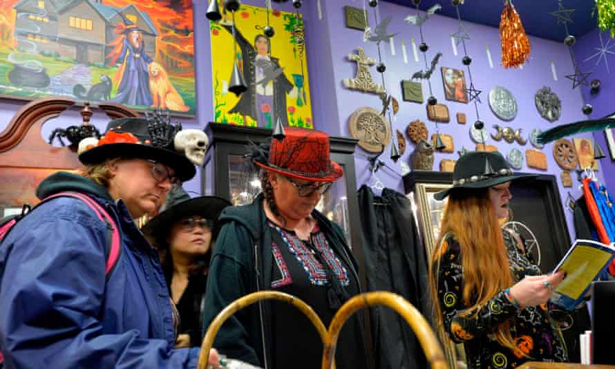 One of many shops in Salem catering to witchcraft tourists.