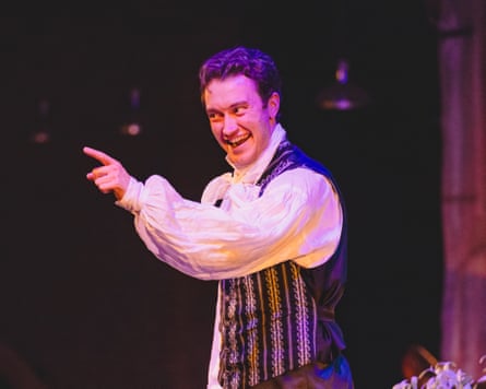 Burnished and resonant … Jack Sandison as Figaro, on stage at Layer Marney Tower.