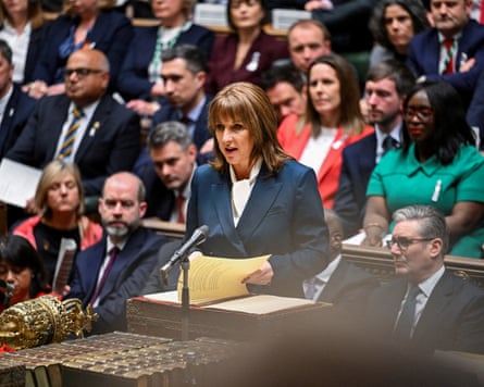 Rachel Reeves delivers the budget statement at the House of Commons