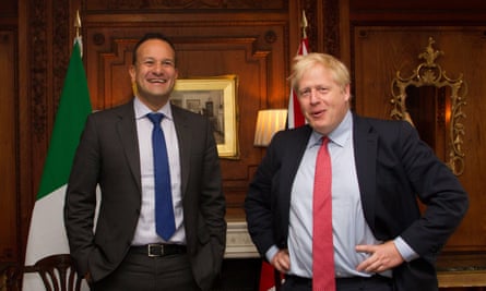 Irish prime minister Leo Varadkar meets Boris Johnson in October 2019
