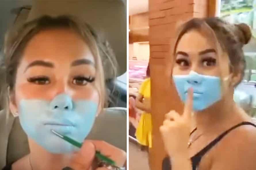 Leia Se have had her passport seized following a prank in which she painted on a face mask in a Bali supermarket.