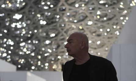 Did he have too much money to spend? … Nouvel walks under the dome.