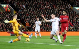 Mohamed Salah slots in the opening goal.