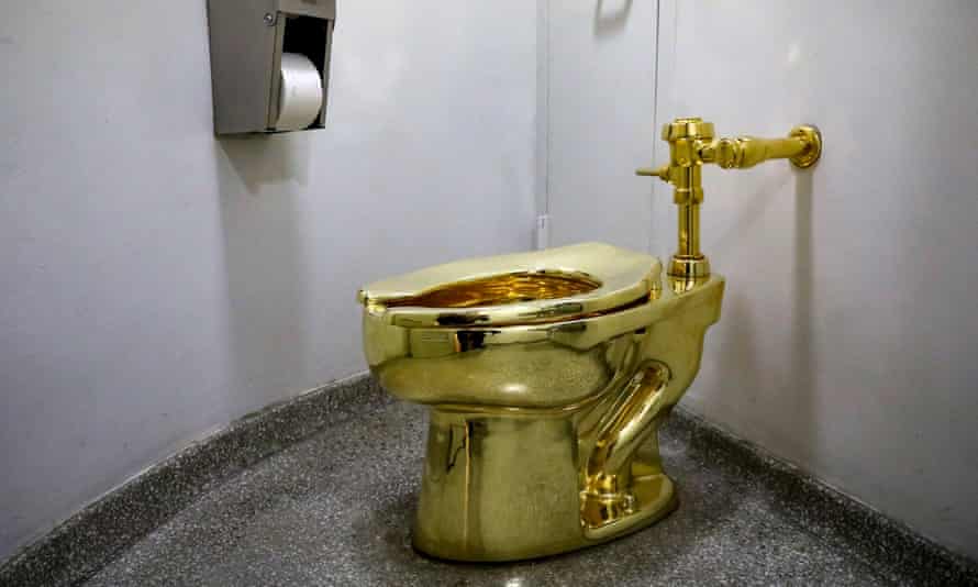 It works … Maurizio Cattelan's sculpture America, which the Guggenheim offered to the White House instead of a Van Gogh.