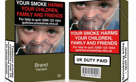 Unbranded cigarette packaging
