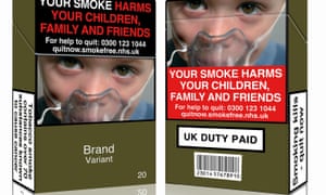 An image released by Action on Smoking and Health in May 2016 showing a mock-up design of a standardised cigarette pack. 