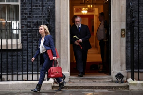 Liz Truss leaving No 10 today, followed by Sir Tim Barrow, political director at the Foreign Office.