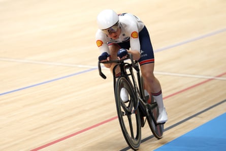 Anna Morris on the track