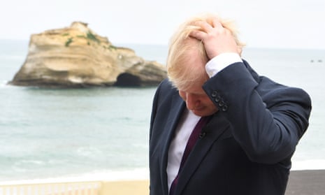 Boris Johnson at Biarritz G7 summit