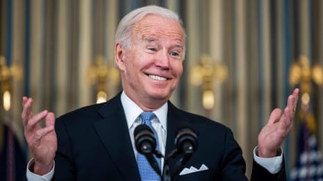 Biden hails ‘monumental step forward’ as Democrats pass infrastructure bill – video