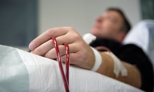 Patient during dialysis